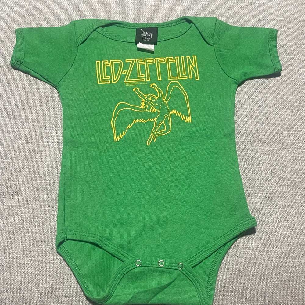 Led Zeppelin Green Baby Onesie (new)